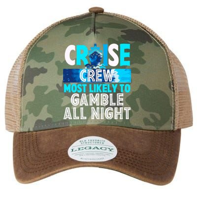 Cruise Crew Most Likely To Gamble All Night Legacy Tie Dye Trucker Hat