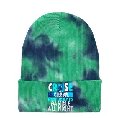 Cruise Crew Most Likely To Gamble All Night Tie Dye 12in Knit Beanie