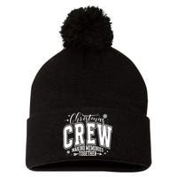 Christmas Crew Making Memories Together Pom Pom 12in Knit Beanie