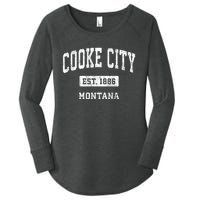 Cooke City Montana Mt Vintage Sports Established Women's Perfect Tri Tunic Long Sleeve Shirt