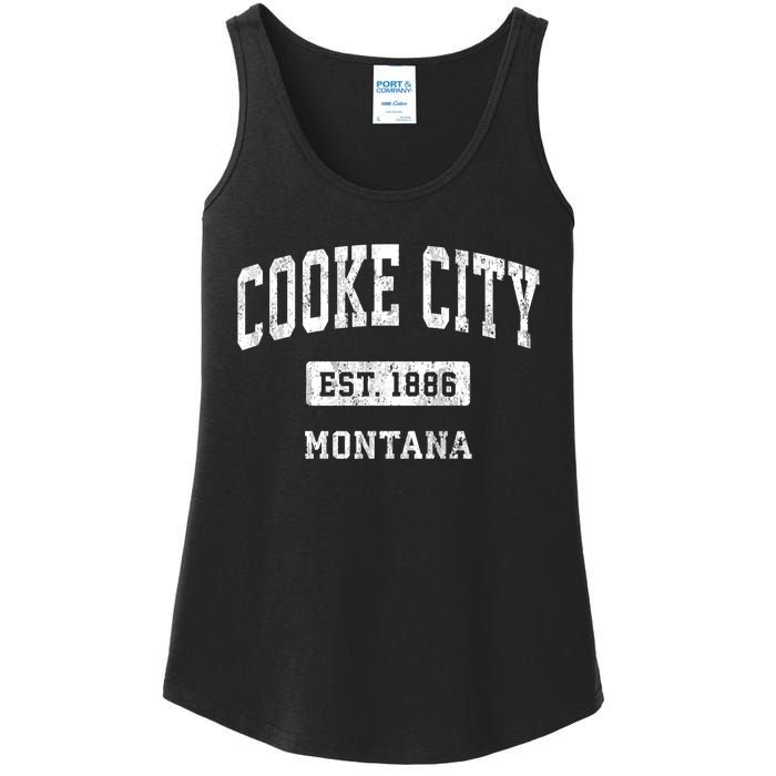 Cooke City Montana Mt Vintage Sports Established Ladies Essential Tank