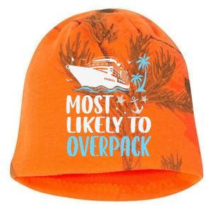 Cruise Crew Most Likely To Overpack Cruise Vacation Funny Kati - Camo Knit Beanie