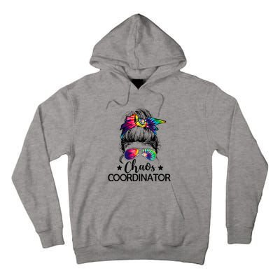 Chaos Coordinator Messy Bun Teachers Tall Hoodie