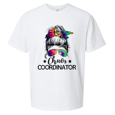 Chaos Coordinator Messy Bun Teachers Sueded Cloud Jersey T-Shirt