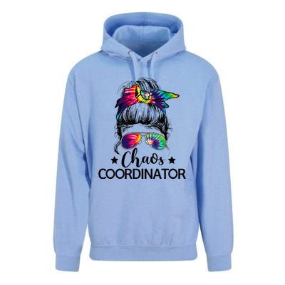 Chaos Coordinator Messy Bun Teachers Unisex Surf Hoodie