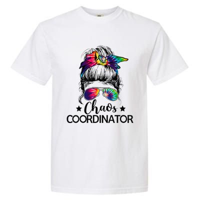 Chaos Coordinator Messy Bun Teachers Garment-Dyed Heavyweight T-Shirt