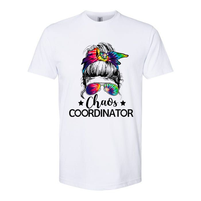 Chaos Coordinator Messy Bun Teachers Softstyle CVC T-Shirt