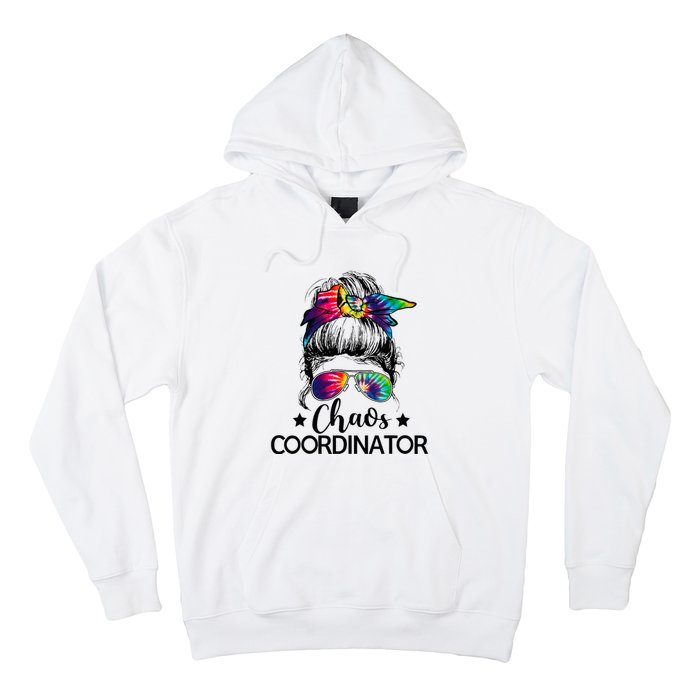 Chaos Coordinator Messy Bun Teachers Hoodie