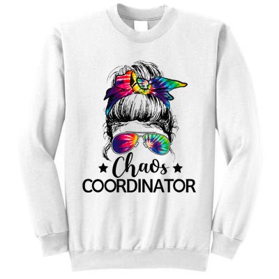 Chaos Coordinator Messy Bun Teachers Sweatshirt