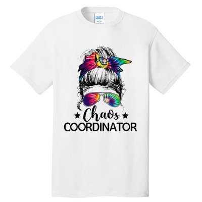 Chaos Coordinator Messy Bun Teachers Tall T-Shirt