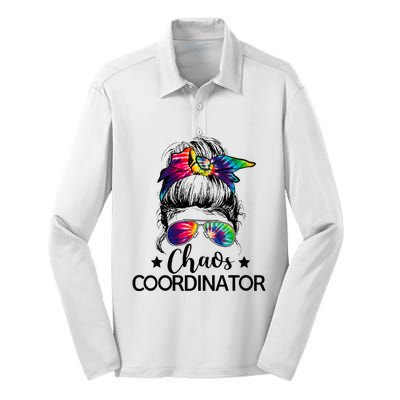 Chaos Coordinator Messy Bun Teachers Silk Touch Performance Long Sleeve Polo