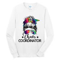 Chaos Coordinator Messy Bun Teachers Tall Long Sleeve T-Shirt