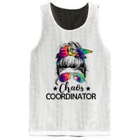 Chaos Coordinator Messy Bun Teachers Mesh Reversible Basketball Jersey Tank