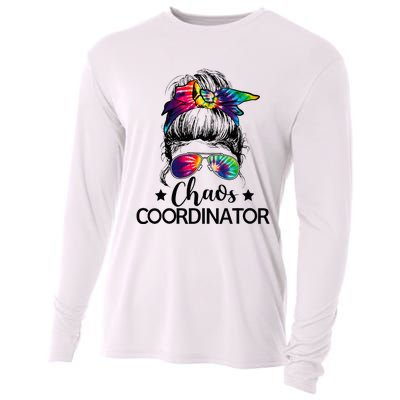 Chaos Coordinator Messy Bun Teachers Cooling Performance Long Sleeve Crew