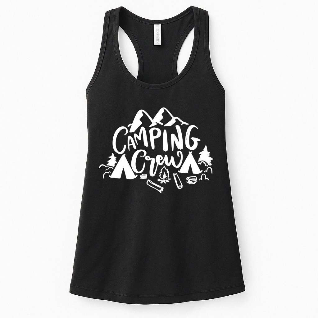 Camping Crew Mountain Womens Tank Top