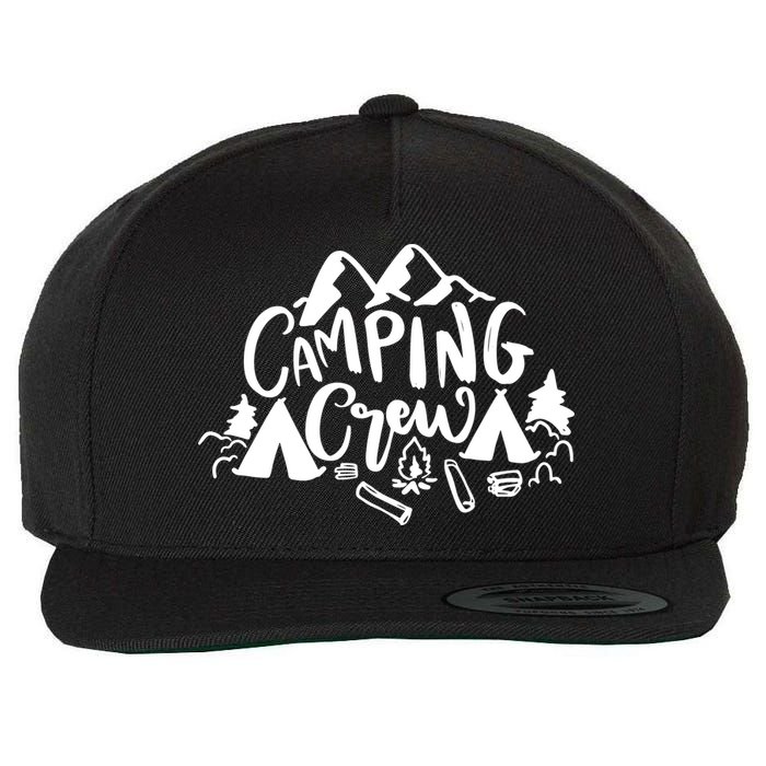Camping Crew Mountain Wool Snapback Cap