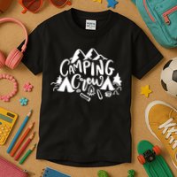 Camping Crew Mountain Kids T-Shirt