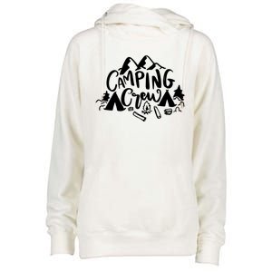 Camping Crew Mountain Womens Funnel Neck Pullover Hood