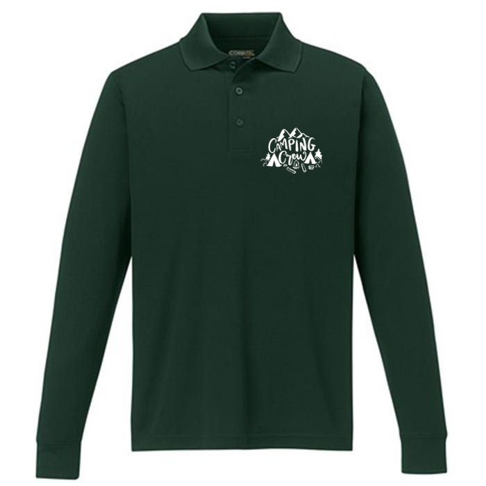 Camping Crew Mountain Performance Long Sleeve Polo