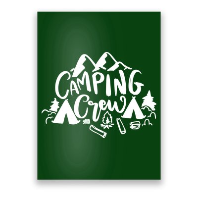 Camping Crew Mountain Poster