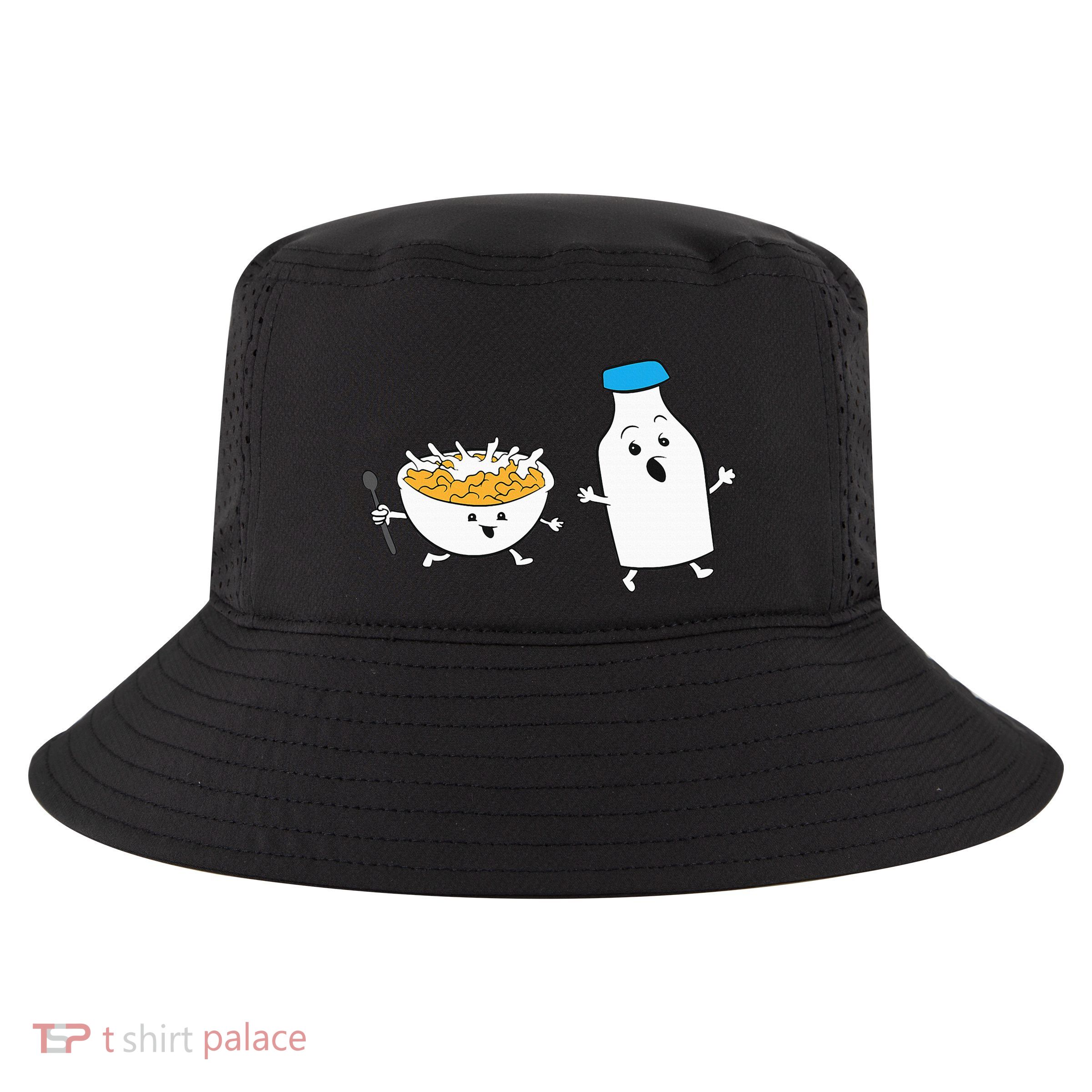 Cereal Chasing Milk Cornflakes Breakfast Cereal Cool Comfort Performance Bucket Hat