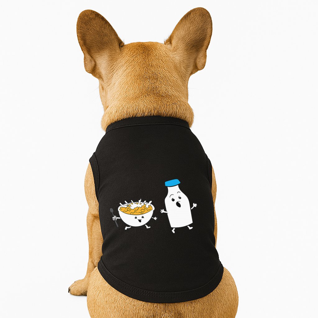 Cereal Chasing Milk Cornflakes Breakfast Cereal Doggie Tank