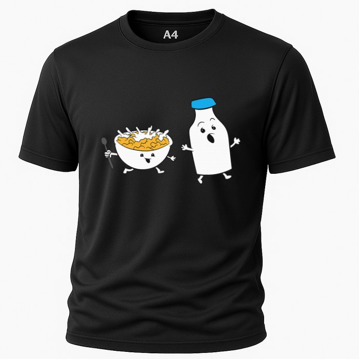 Cereal Chasing Milk Cornflakes Breakfast Cereal Performance Shirt