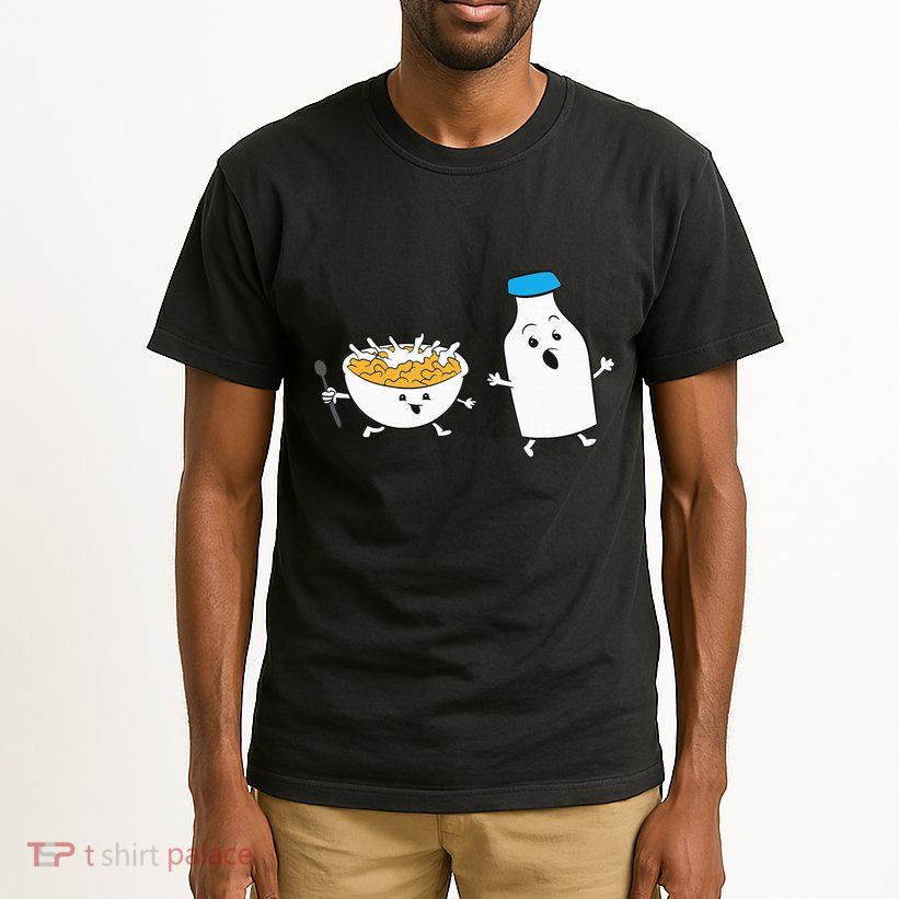 Cereal Chasing Milk Cornflakes Breakfast Cereal Tall T-Shirt