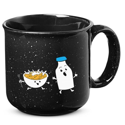 Cereal Chasing Milk Cornflakes Breakfast Cereal 15oz Campfire Ceramic Mug