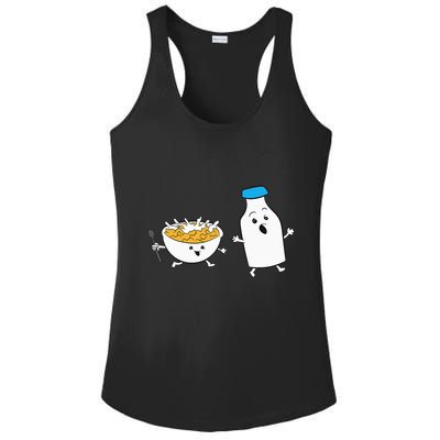 Cereal Chasing Milk Cornflakes Breakfast Cereal Ladies PosiCharge Competitor Racerback Tank