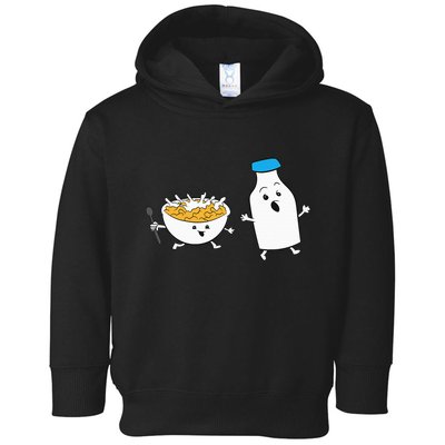 Cereal Chasing Milk Cornflakes Breakfast Cereal Toddler Hoodie