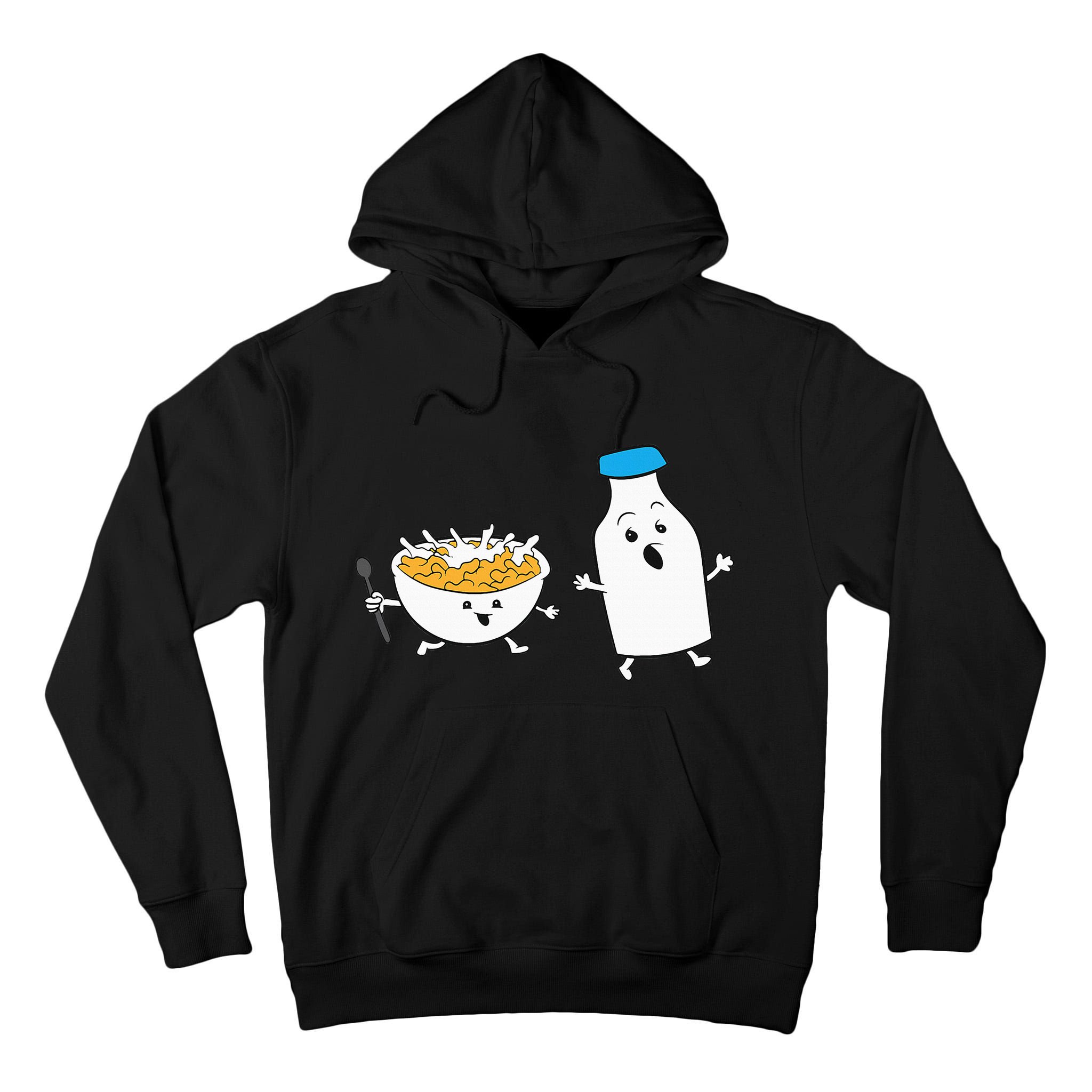 Cereal Chasing Milk Cornflakes Breakfast Cereal Tall Hoodie