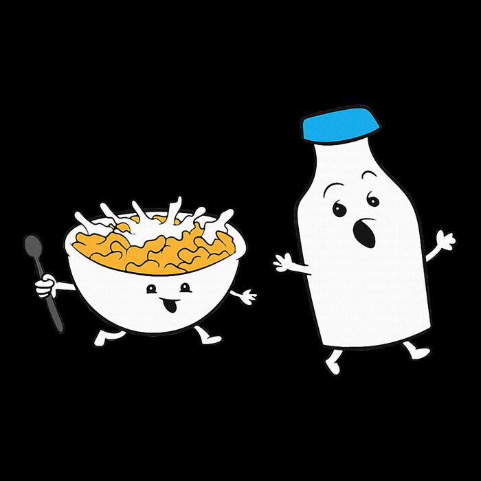 Cereal Chasing Milk Cornflakes Breakfast Cereal Tall Hoodie