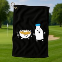 Cereal Chasing Milk Cornflakes Breakfast Cereal Golf Towel