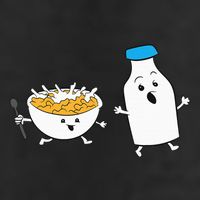 Cereal Chasing Milk Cornflakes Breakfast Cereal Golf Towel