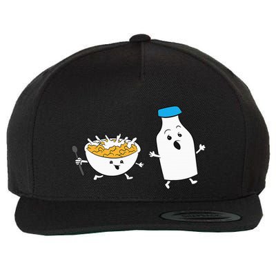 Cereal Chasing Milk Cornflakes Breakfast Cereal Wool Snapback Cap