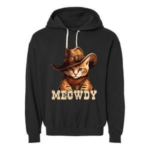 Cowboy Cat Meowdy Garment-Dyed Fleece Hoodie