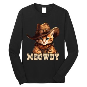 Cowboy Cat Meowdy Long Sleeve Shirt