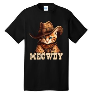 Cowboy Cat Meowdy Tall T-Shirt