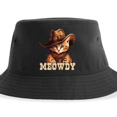 Cowboy Cat Meowdy Sustainable Bucket Hat