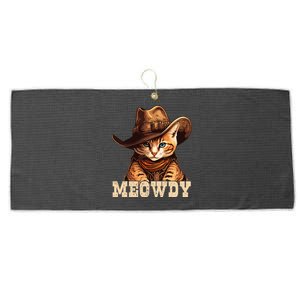 Cowboy Cat Meowdy Large Microfiber Waffle Golf Towel