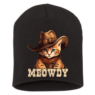 Cowboy Cat Meowdy Short Acrylic Beanie