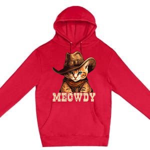 Cowboy Cat Meowdy Premium Pullover Hoodie