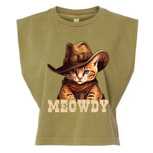 Cowboy Cat Meowdy Garment-Dyed Women's Muscle Tee