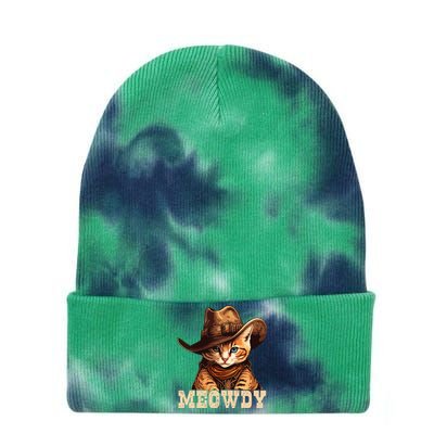 Cowboy Cat Meowdy Tie Dye 12in Knit Beanie