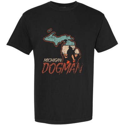 Cryptids Cryptozoology Monsters State of Michigan Dogman Garment-Dyed Heavyweight T-Shirt