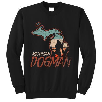 Cryptids Cryptozoology Monsters State of Michigan Dogman Sweatshirt