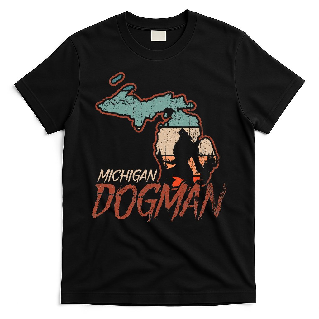 Cryptids Cryptozoology Monsters State of Michigan Dogman T-Shirt