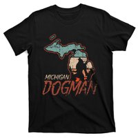 Cryptids Cryptozoology Monsters State of Michigan Dogman T-Shirt