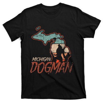 Cryptids Cryptozoology Monsters State of Michigan Dogman T-Shirt